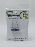 Crystal ball dangle earrings
