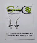 Small angel dangle earrings made out of beads
