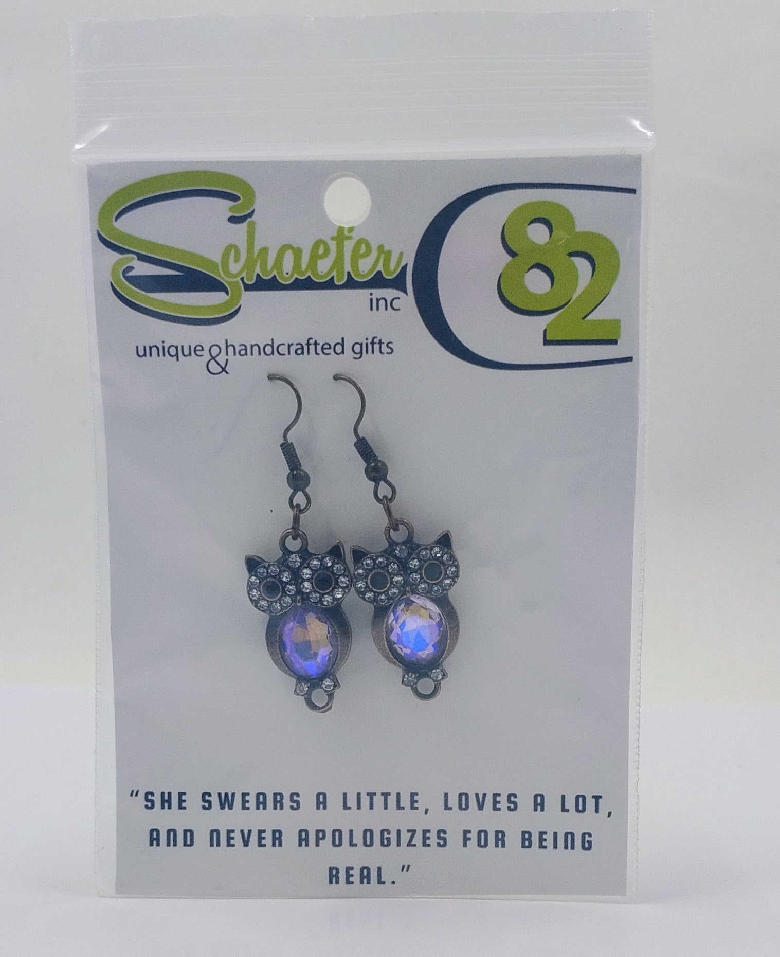 Sparkly owl earrings